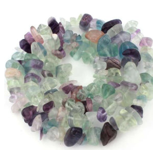 Natural Polished Rainbow Fluorite Beads.