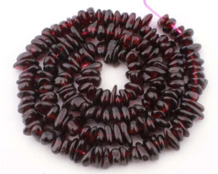Garnet Beads, Gemstone Chips, Red Beads, January Birthstone, January Birthday,