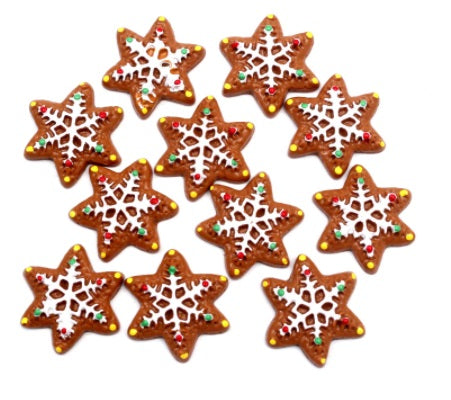 Gingerbread Snowflake Cookie Flatbacks