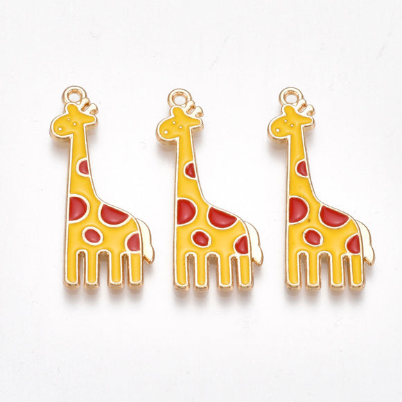 Giraffe Enamel Pendants