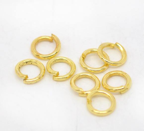 Gold Plated Jump Rings, 4mm 