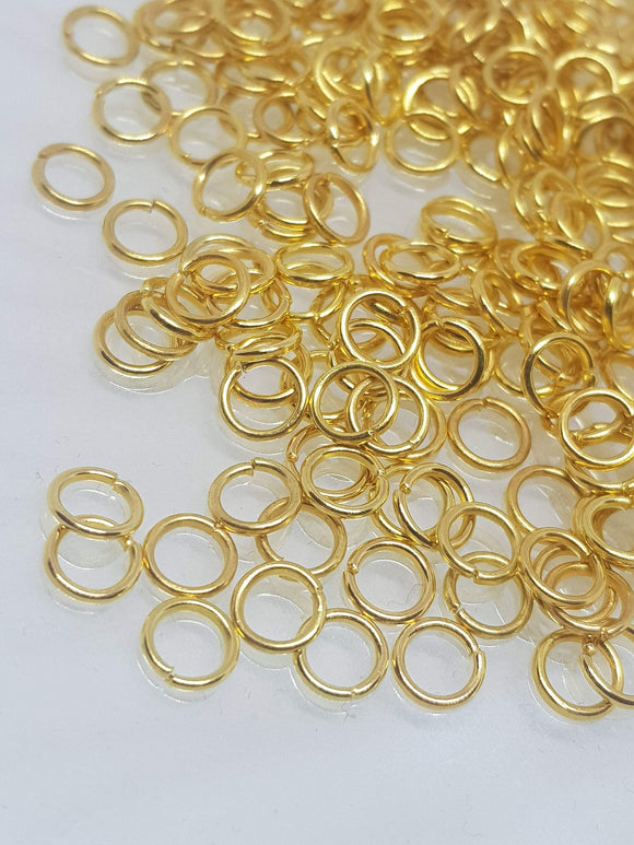 Gold Plated Jump Rings, 6mm