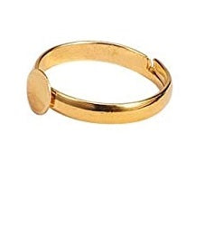 9ct Gold Plated 6mm Ring Pad