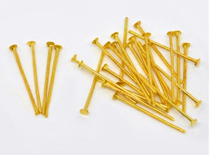 Pack of 16mm, 18mm, 20mm and 22mm Gold Head Pins,