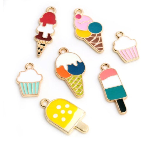 Gold Plated Ice-Cream Charms