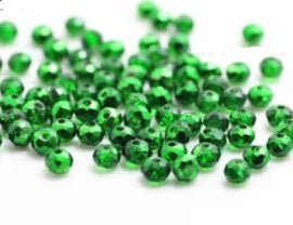 150 Green Rondelle Beads 4mm x 3mm 