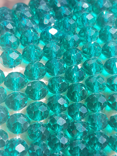 Green Rondelle Beads