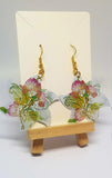 Large Handmade Flower Earrings available in Gold or Silver