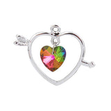 Heart Pendants with Aurora Borealis Hearts