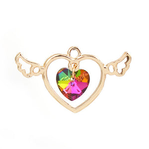 Heart Pendants with Aurora Borealis Hearts