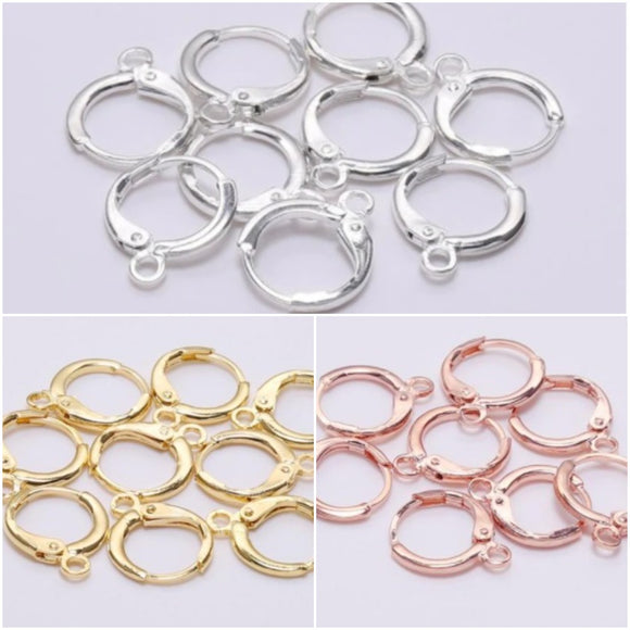 Small Huggie Hoops Earrings 14mm Silver, Gold and Rose Gold