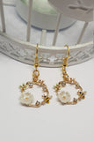 Gold Plated Flower and Bee Earrings