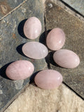 rose quartz oval cabochons