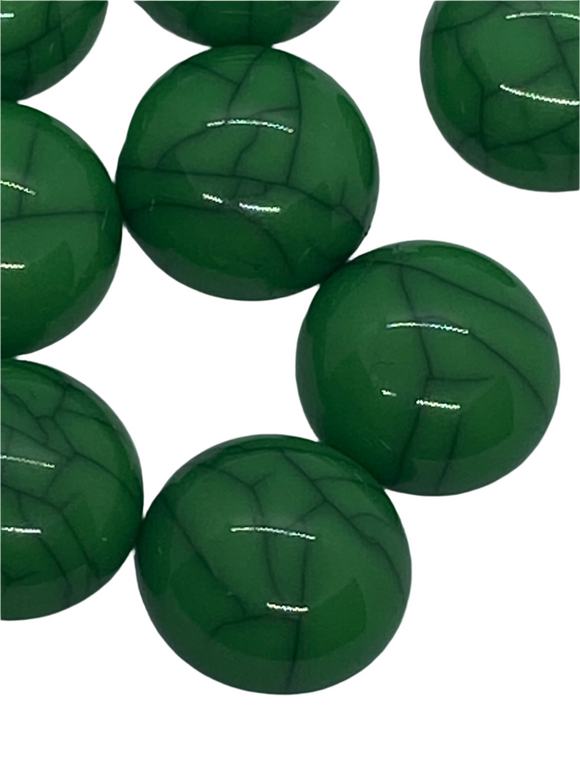 Resin Green Cabochon Flatback - Size 12mm