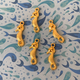 gold seahorse charms