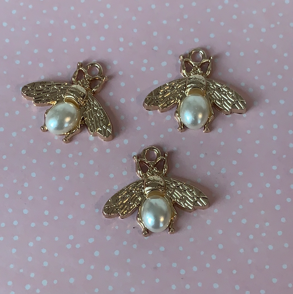 gold bee charms