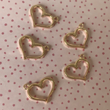 rose gold heart charms