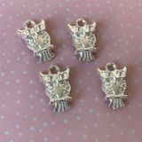 silver  owl charm