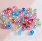 8mm Mixed Colour Transparent Beads
