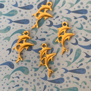 gold dolphin charms