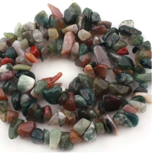 Indian Agate Bead Nugget Strand