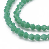 Imitation Jade Bicone Glass Beads 4mm