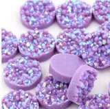 10mm lilac druzy cabochons