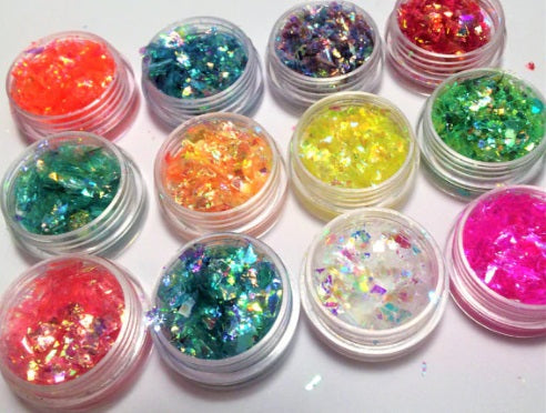 Box of Mylar Flakes for Resin, Slime, Nail Art