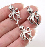 Silver Octopus Pendants
