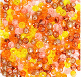 Orange 6mm rondelle beads