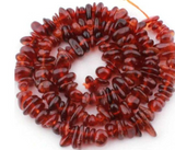 Orange Garnet, Amber Beads,