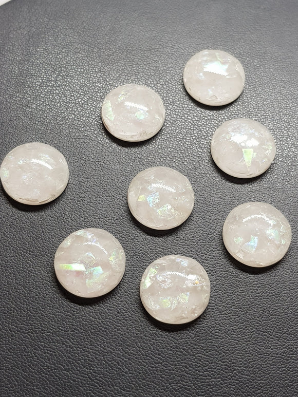 10mm White Opalite 10mm Cabochons