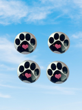 12mm Glass Paw Print Cabochons