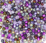 Purple 6mm rondelle beads