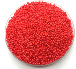 red seed beads