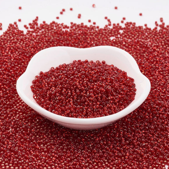 red seed beads