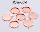 Rose Gold cabochon settings 10mm, 12mm,