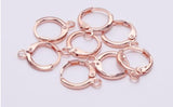 Small Huggie Hoops Earrings 14mm Silver, Gold and Rose Gold