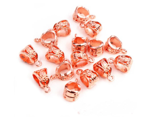 Rose Gold Plated European Bails,