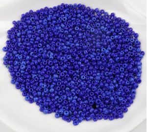 Royal Blue Glass Seed Beads, 2mm