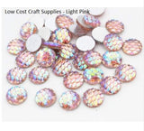 Scale Cabochon Flatbacks - Size 10mm, dragon,