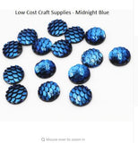 Scale Cabochon Flatbacks - Size 10mm, dragon,