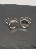 Silver, Cabochon Ring Blanks - 10mm