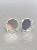 Silver Earring Settings will take a 12mm Cabochon