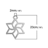  Silver Plated Jewellery Flower Charm