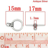 Silver Jewellery Toggle Clasps,