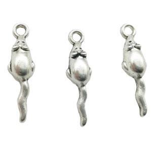 Silver Mouse, Rat Charms, Rat Jewellery