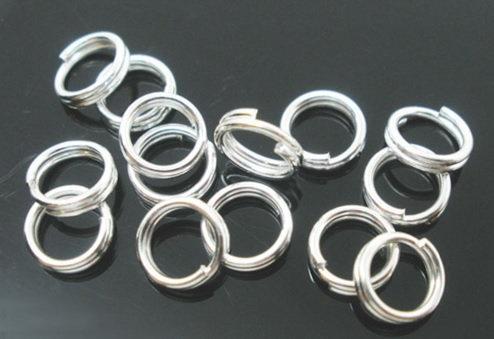 Silver Plated Jump Rings, 6mm Double Loop, 