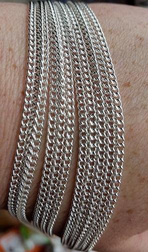 Silver Plated Link Chain, Jewellery Chain, 