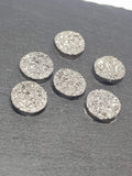 Silver Resin Druzy - 12mm